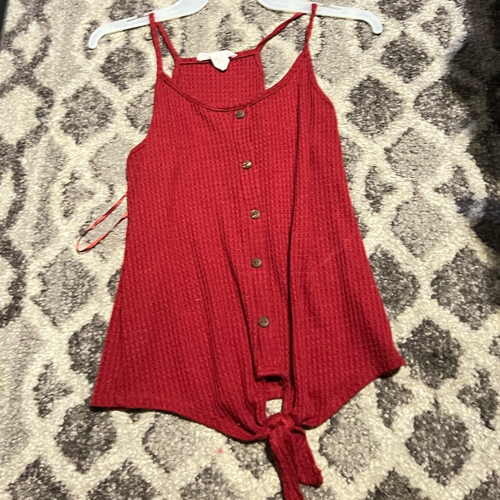 Red tank top